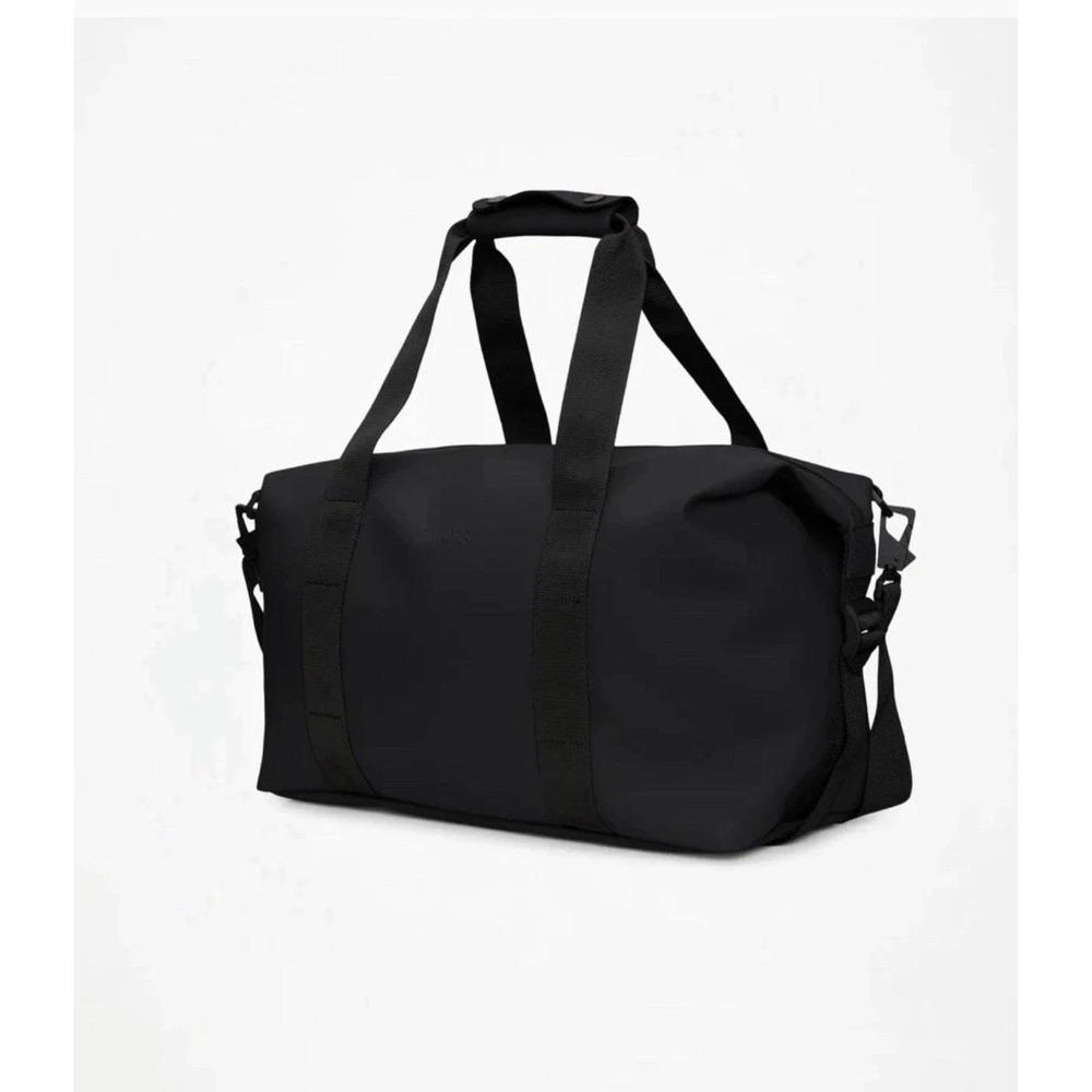 Rains Weekender Bag Small W3 Unisex One Size Black Waterproof Matte 14221
